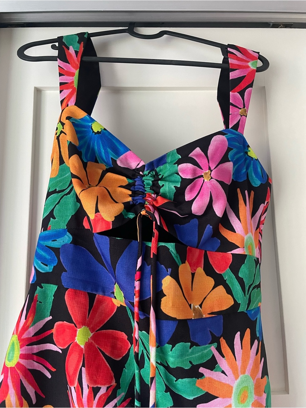 PatBo Vibrant Floral Sundress with Fringe Hem - Picture 2 of 6